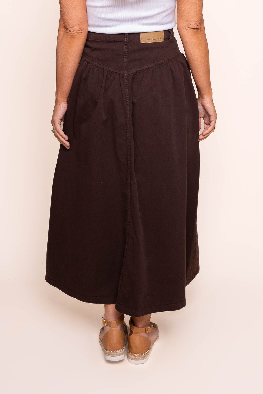 Arlo Maxi Skirt in Brown - All About Eve