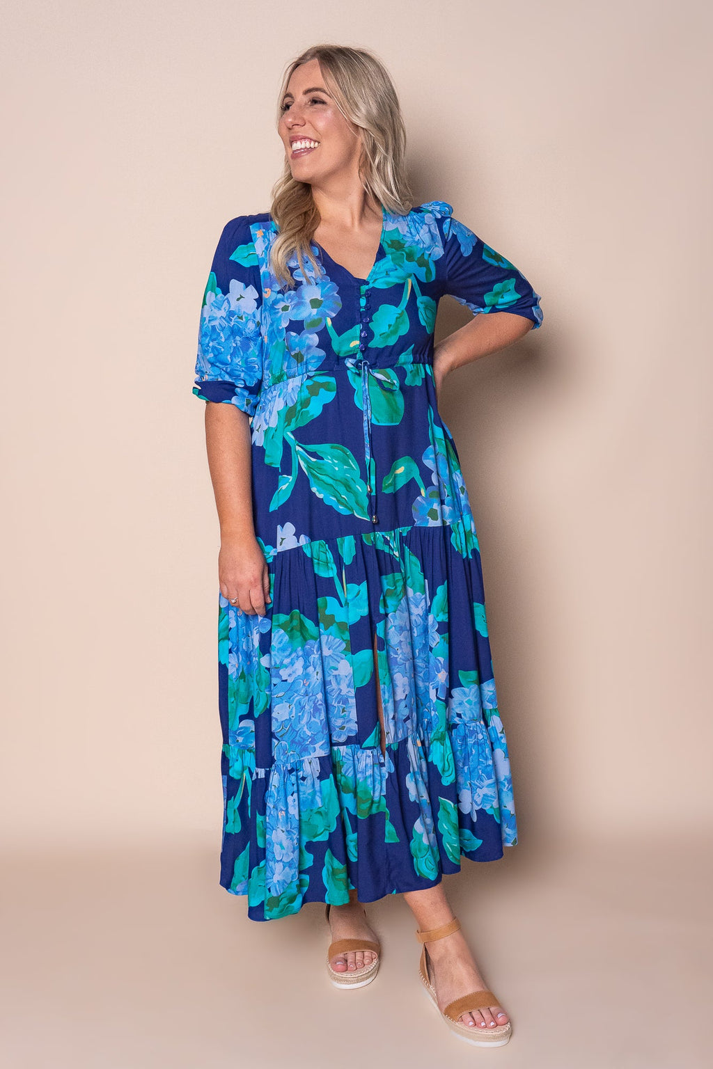 Feodora Maxi Dress in Navy
