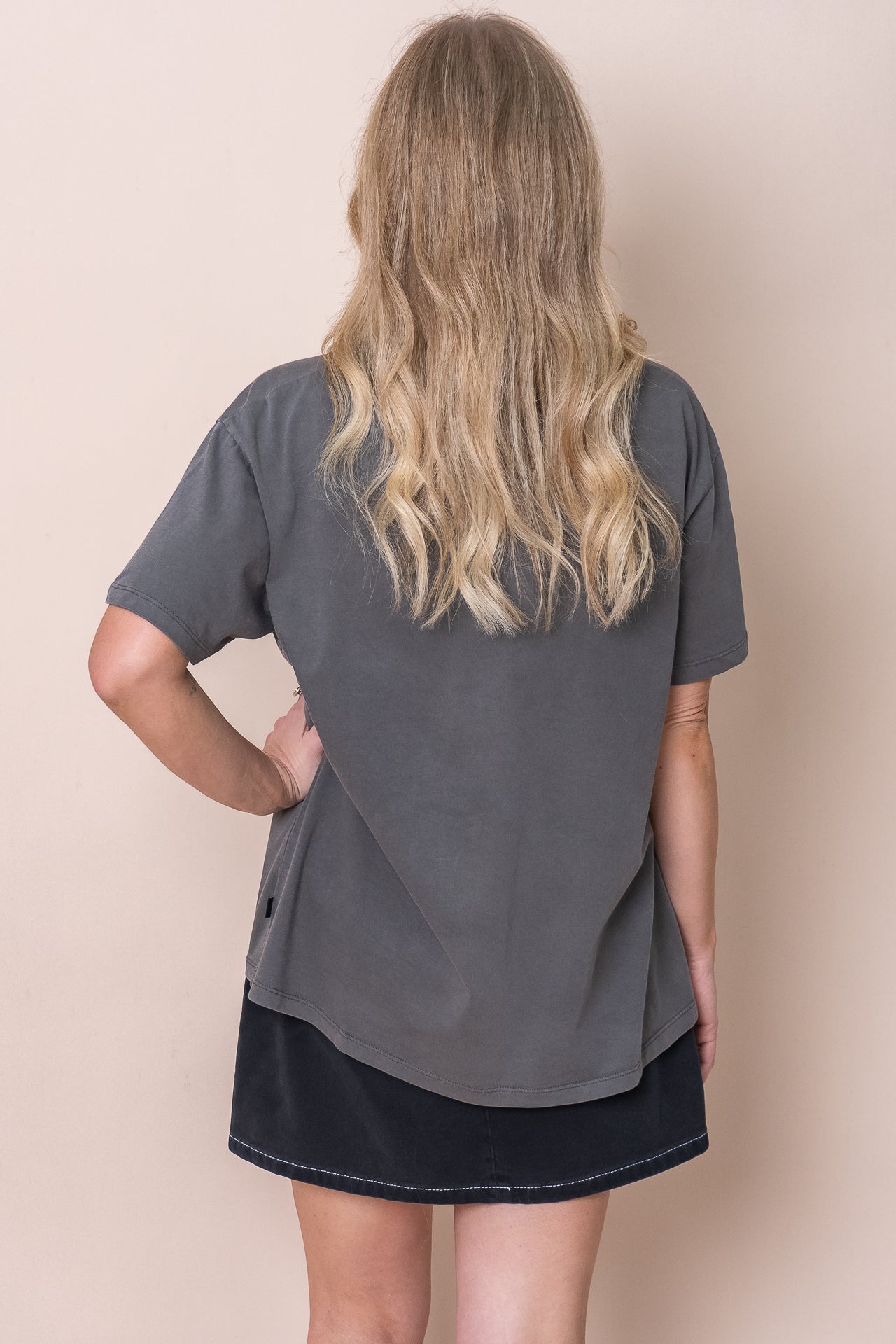 Sky Dance Oversized Tee in Charcoal - All About Eve