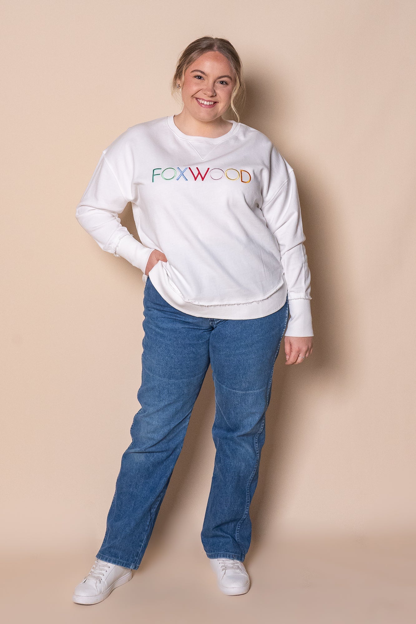 Simplified Confetti Crew in Vintage White - Foxwood