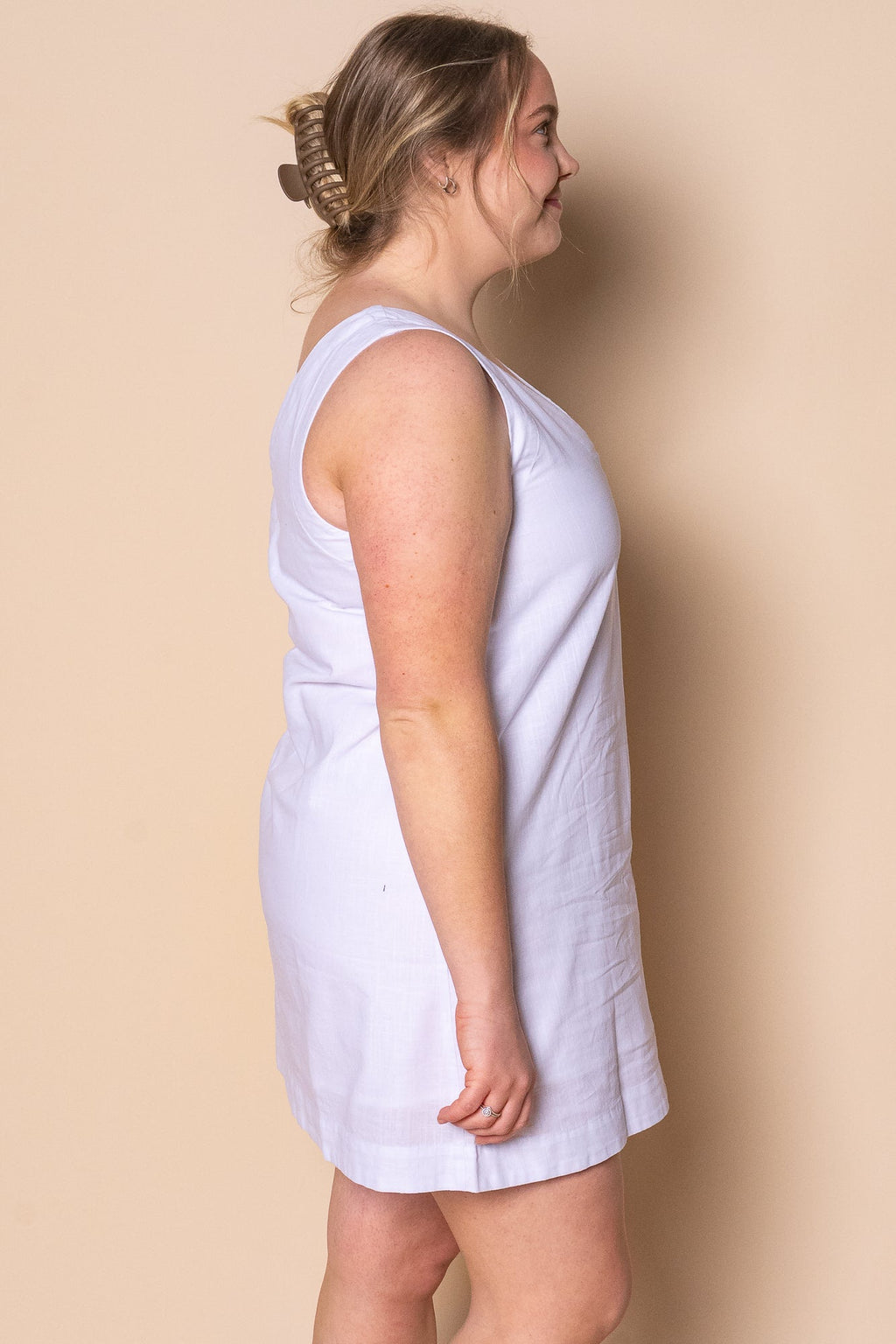 AAE Essential Mini Dress in White - All About Eve