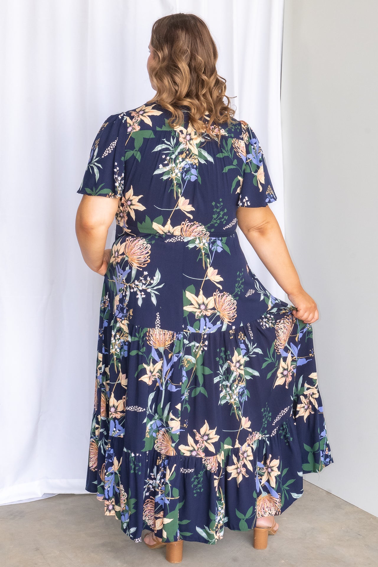 Wildflower Maxi Dress in Navy
