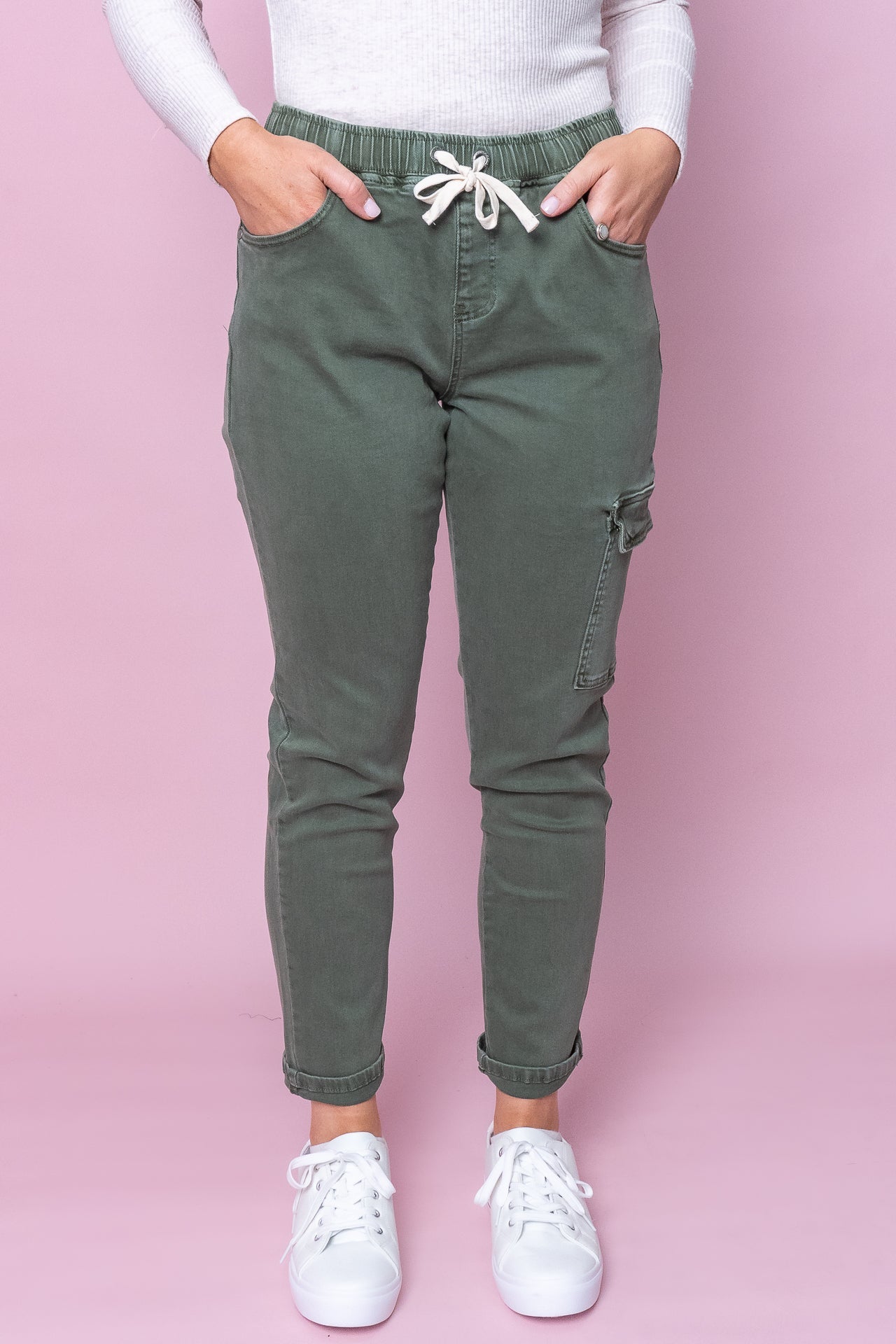 Juliette Cargo Pants in Khaki - Foxwood