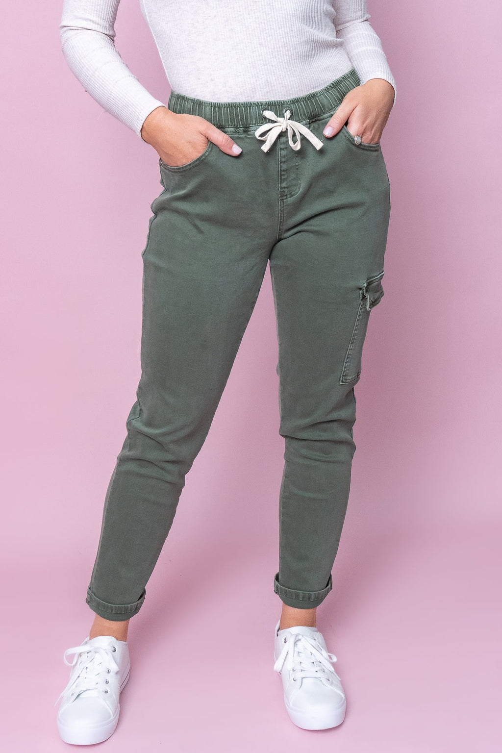 Juliette Cargo Pants in Khaki - Foxwood