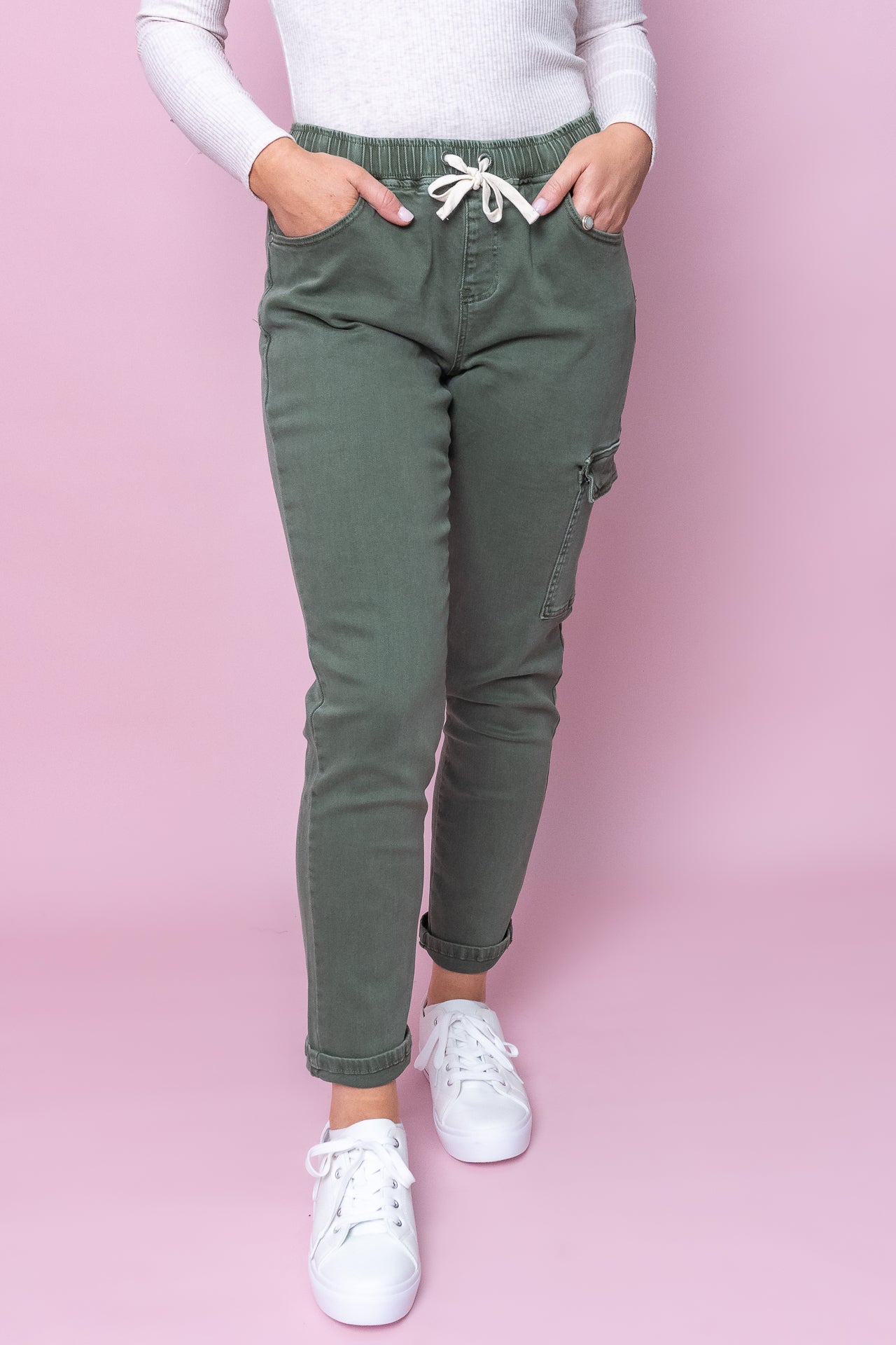 Juliette Cargo Pants in Khaki - Foxwood
