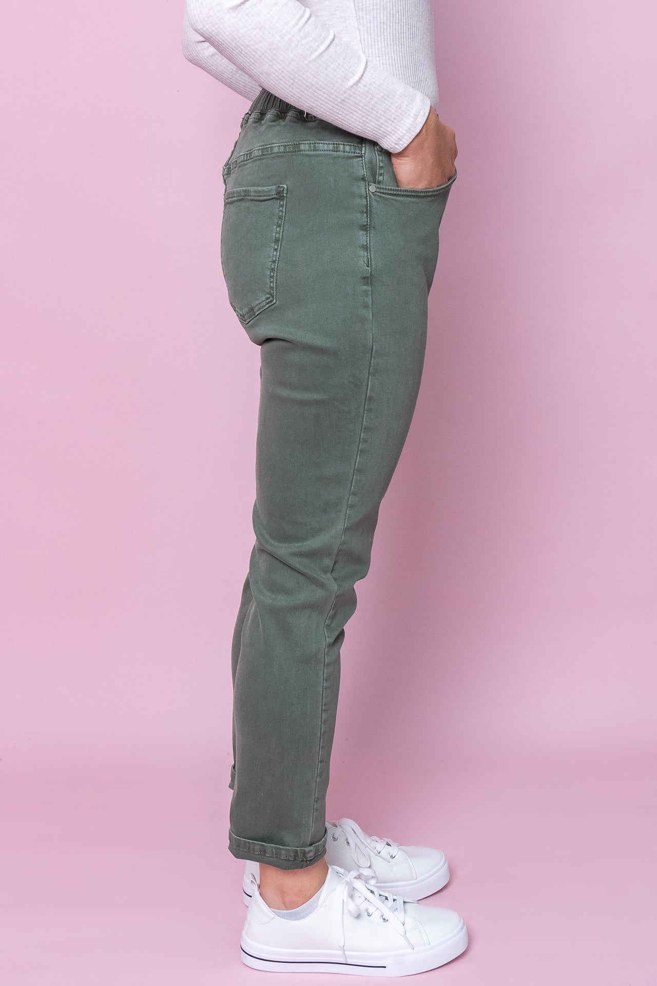 Juliette Cargo Pants in Khaki - Foxwood