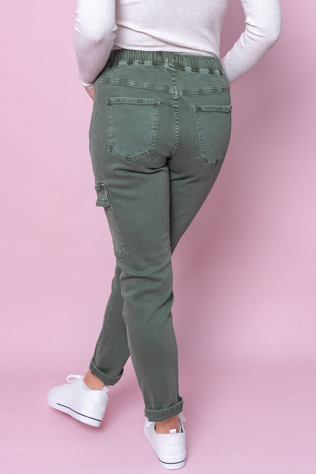 Juliette Cargo Pants in Khaki - Foxwood