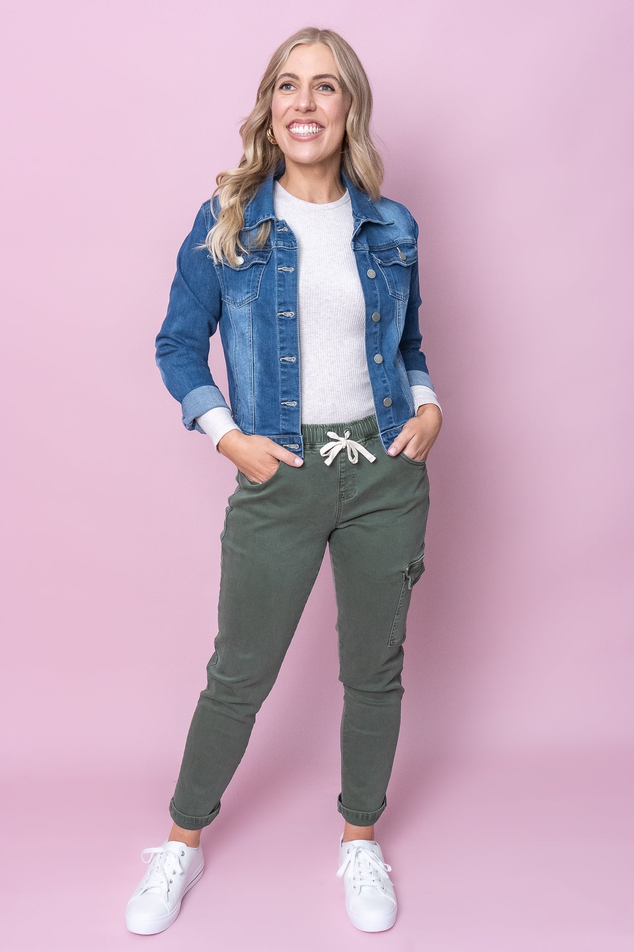 Juliette Cargo Pants in Khaki - Foxwood