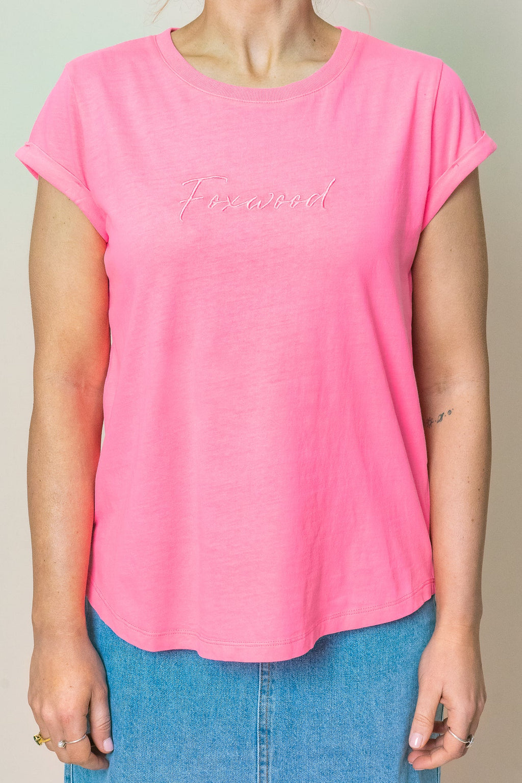 Signature Tee in Neon Rose - Foxwood