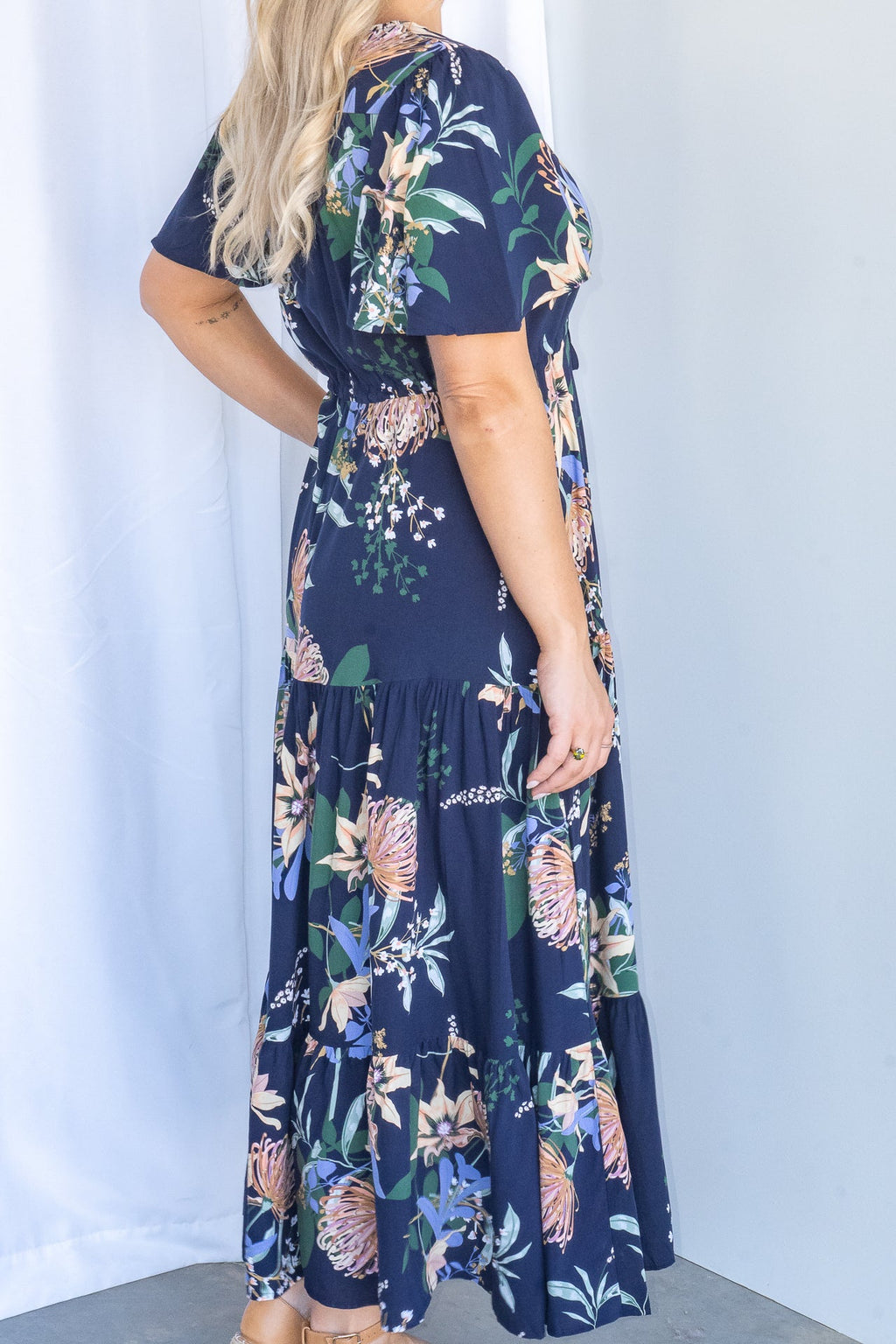 Wildflower Maxi Dress in Navy