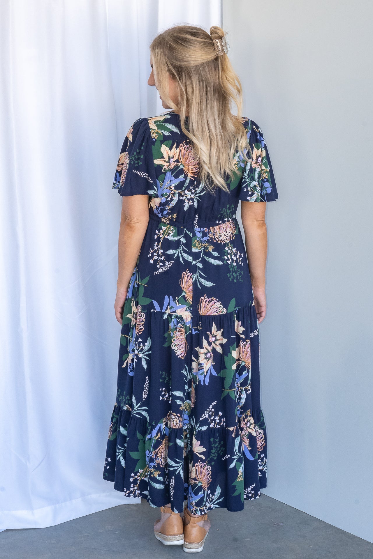 Wildflower Maxi Dress in Navy