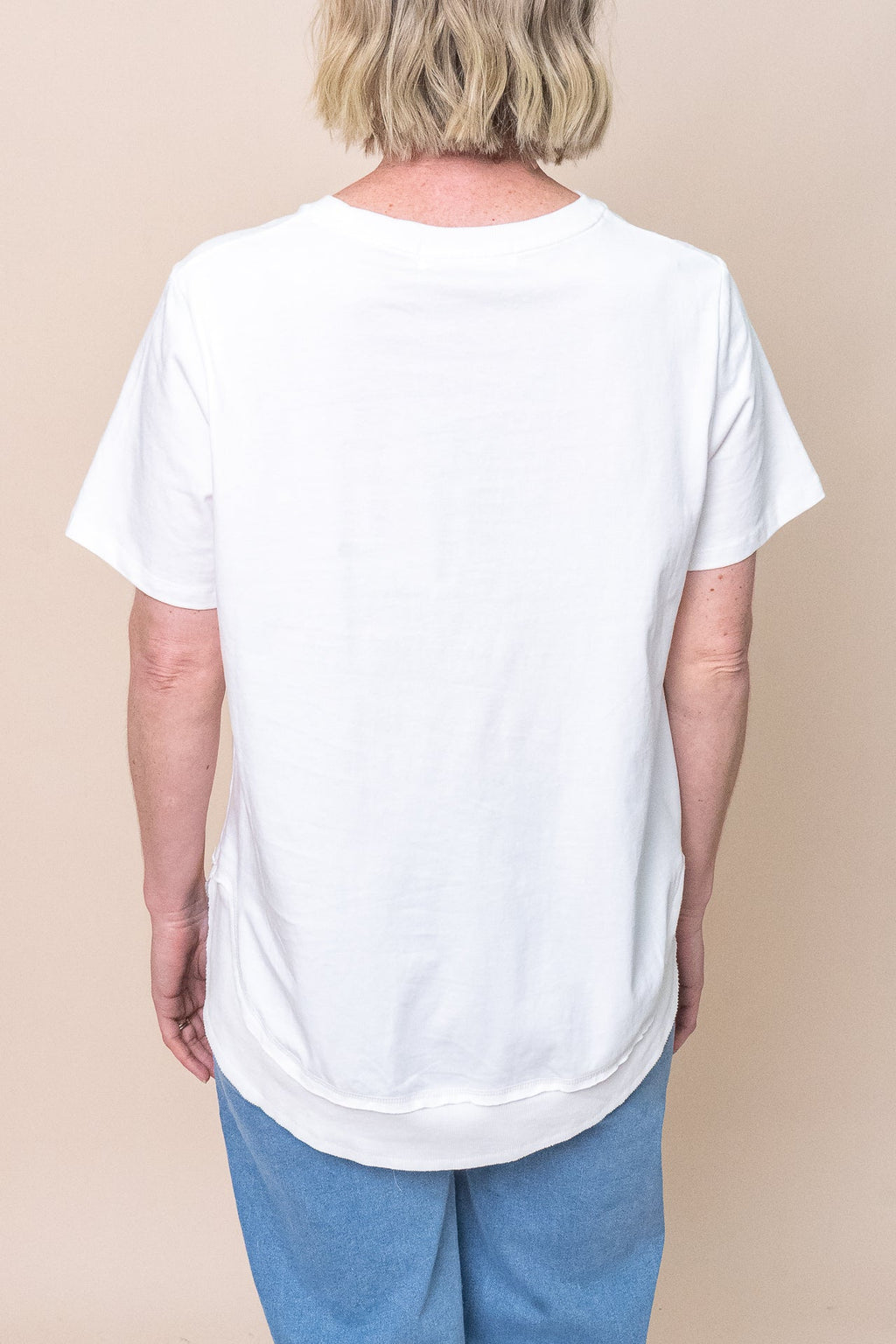 Farrah SS Tee in White - Foxwood