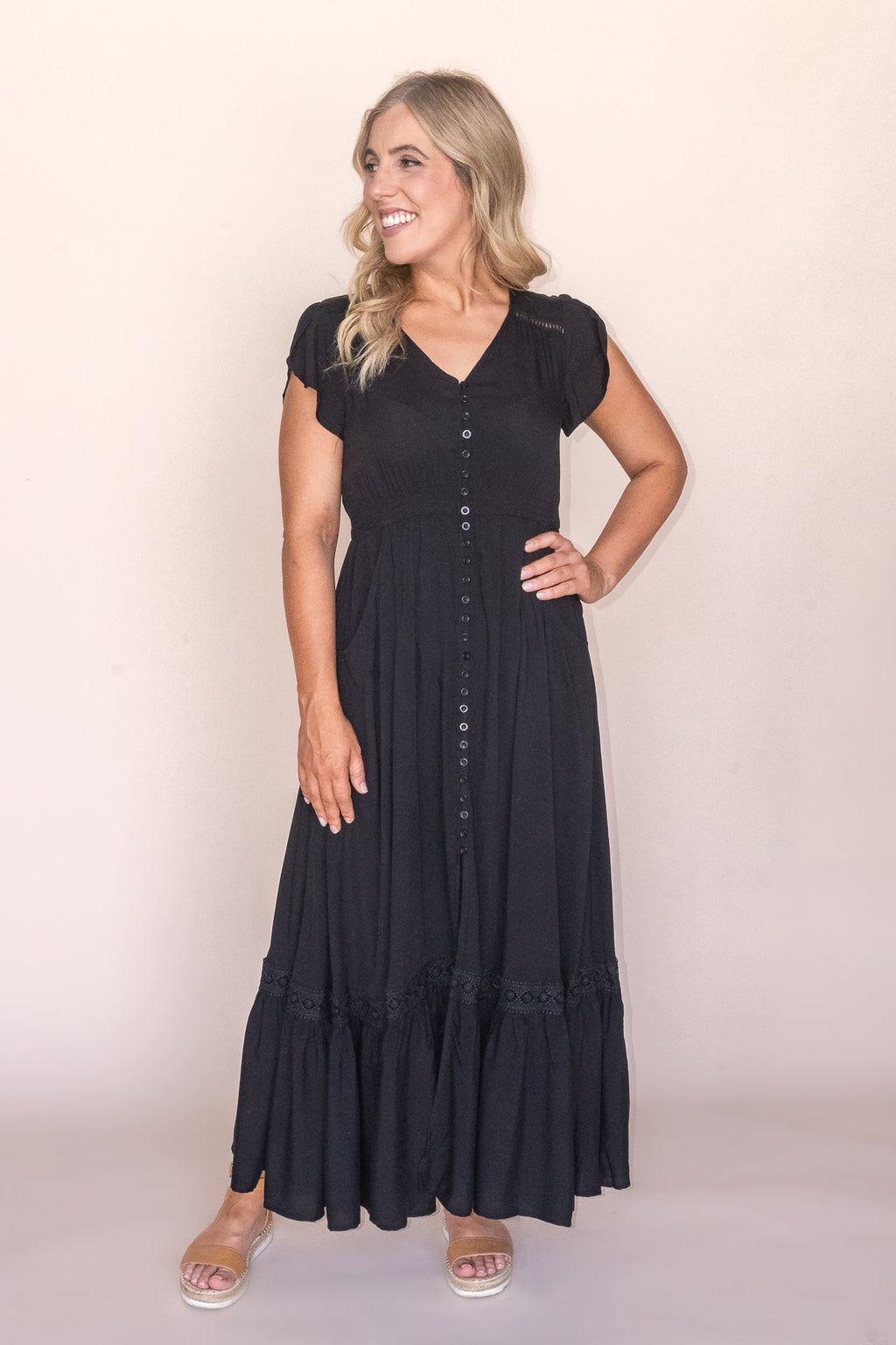 Fernie Maxi Dress in Black
