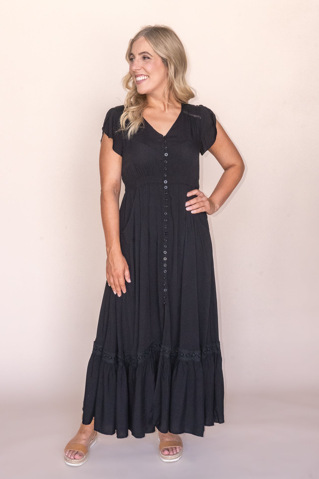 Fernie Maxi Dress in Black