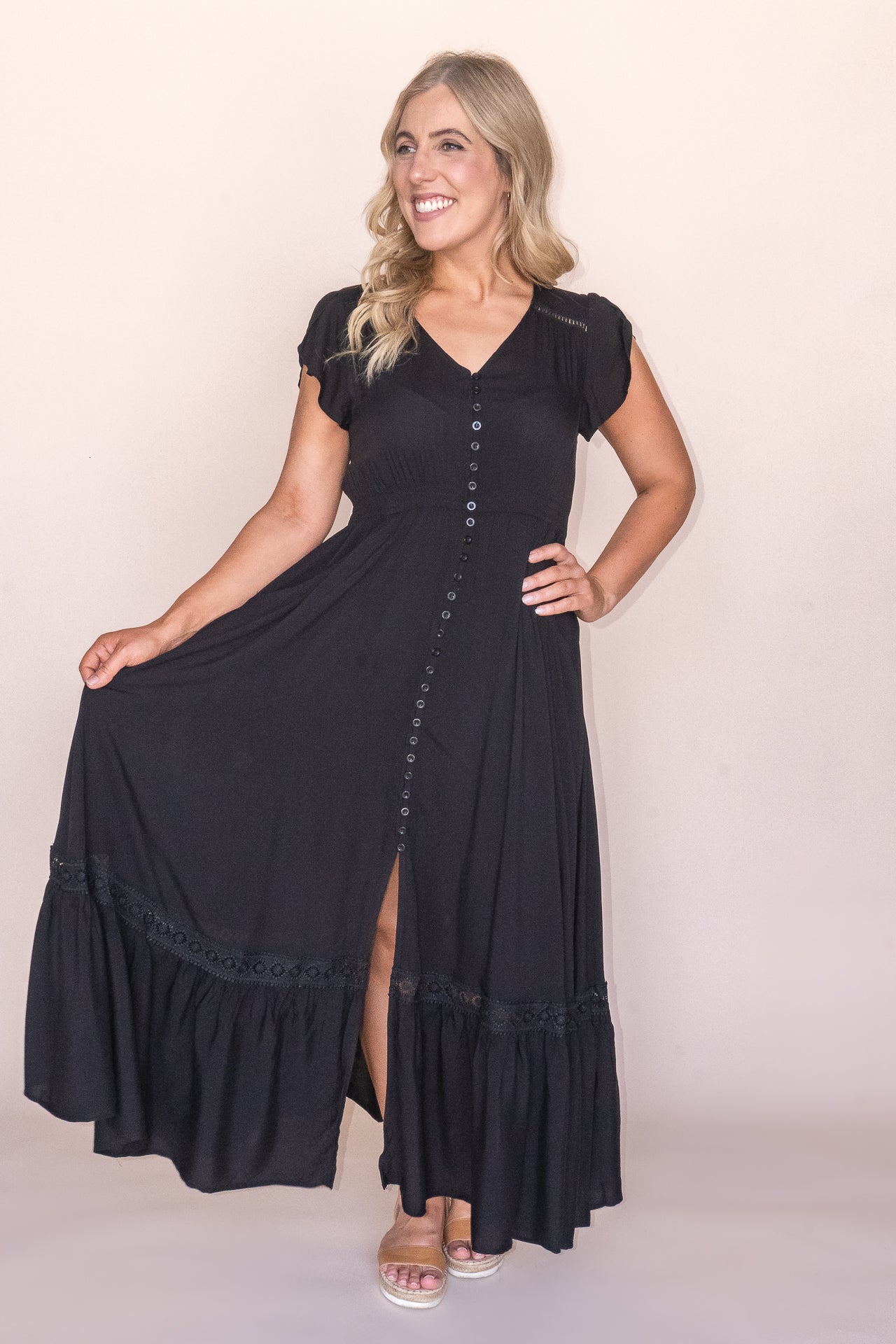 Fernie Maxi Dress in Black