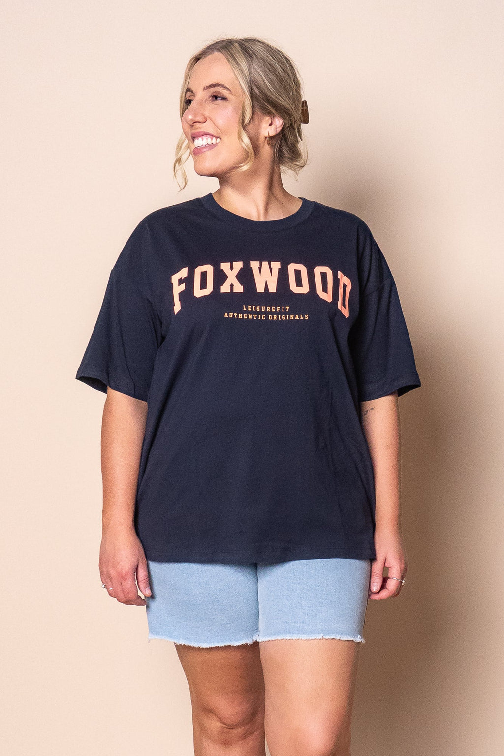 Interval Tee in Navy/Peach - Foxwood