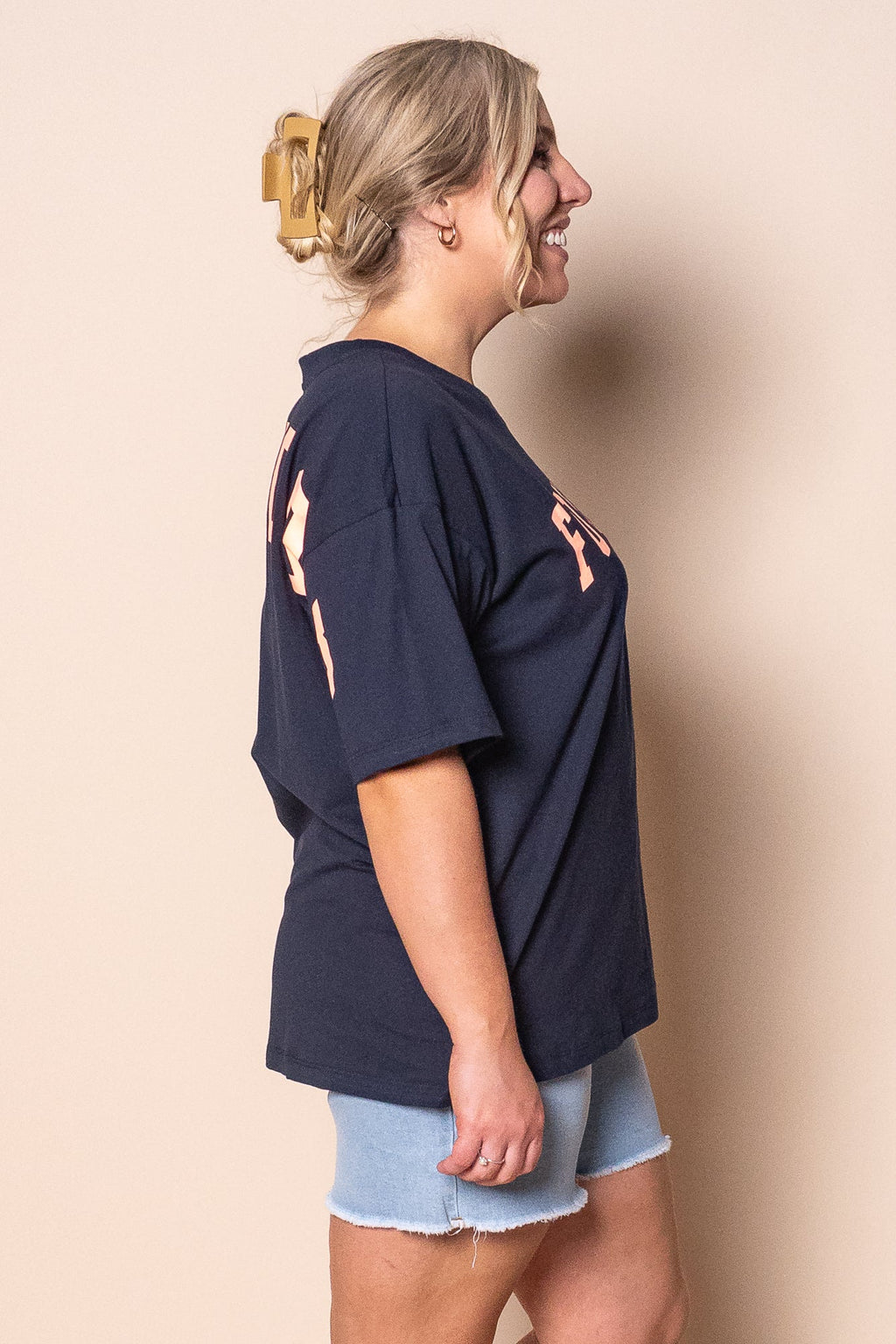 Interval Tee in Navy/Peach - Foxwood