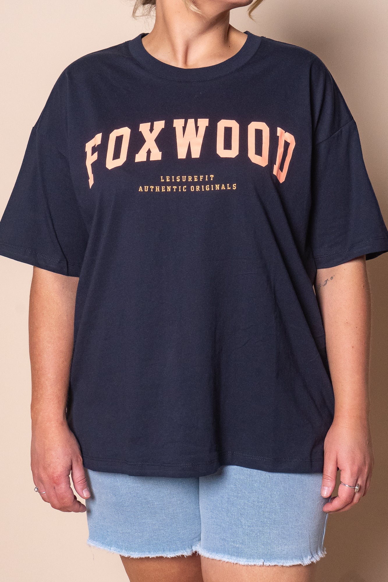 Interval Tee in Navy/Peach - Foxwood