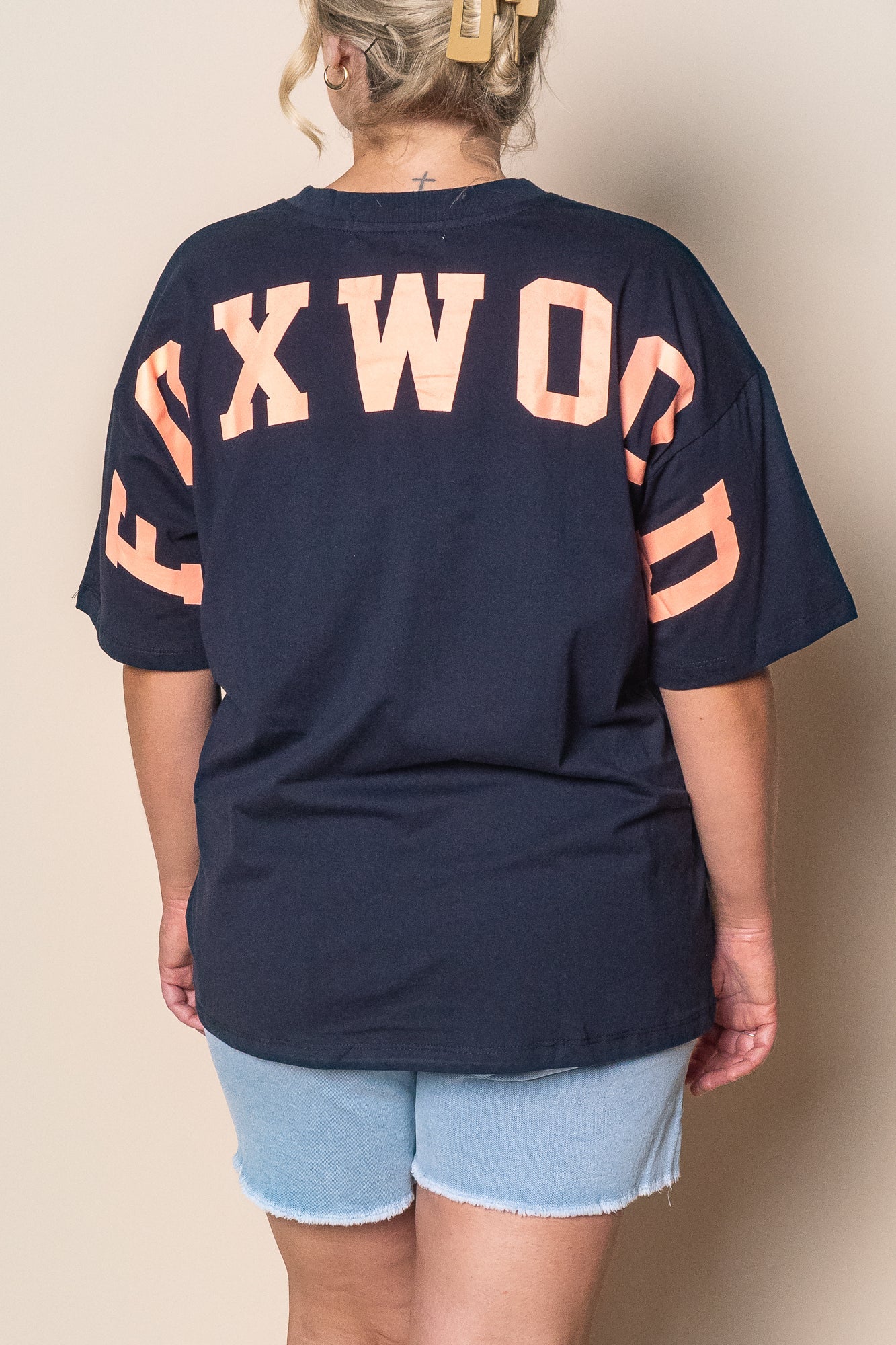 Interval Tee in Navy/Peach - Foxwood
