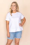 Allison Tee in White - Foxwood