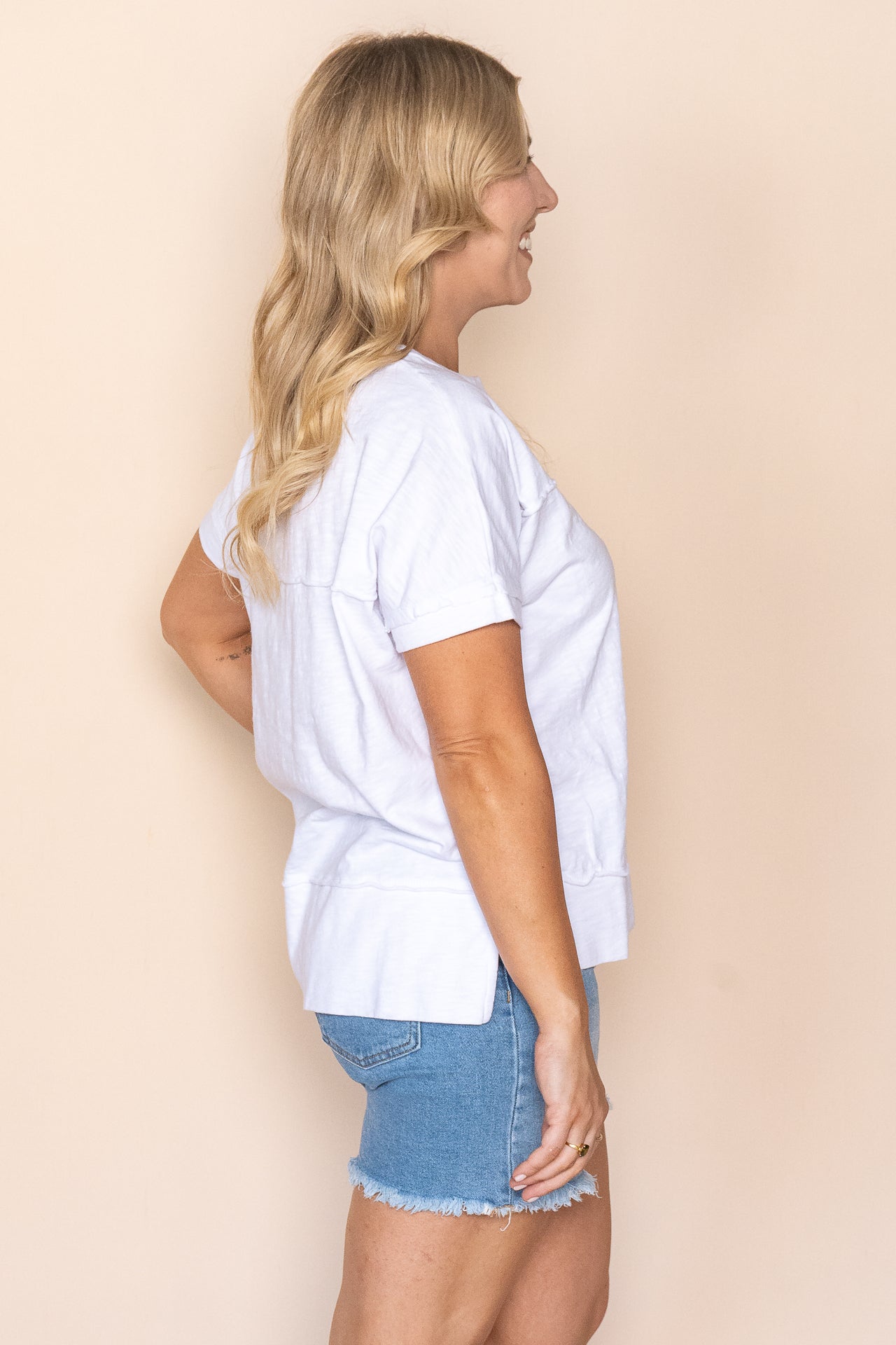 Allison Tee in White - Foxwood