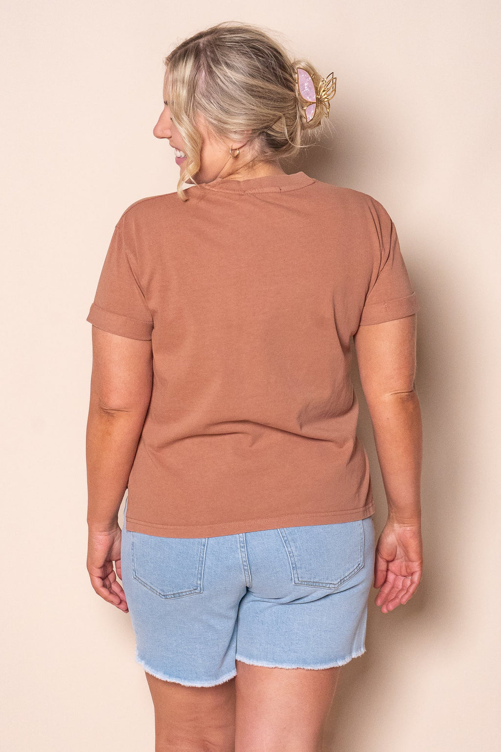 AAE Washed Tee in Cinnamon - All About Eve