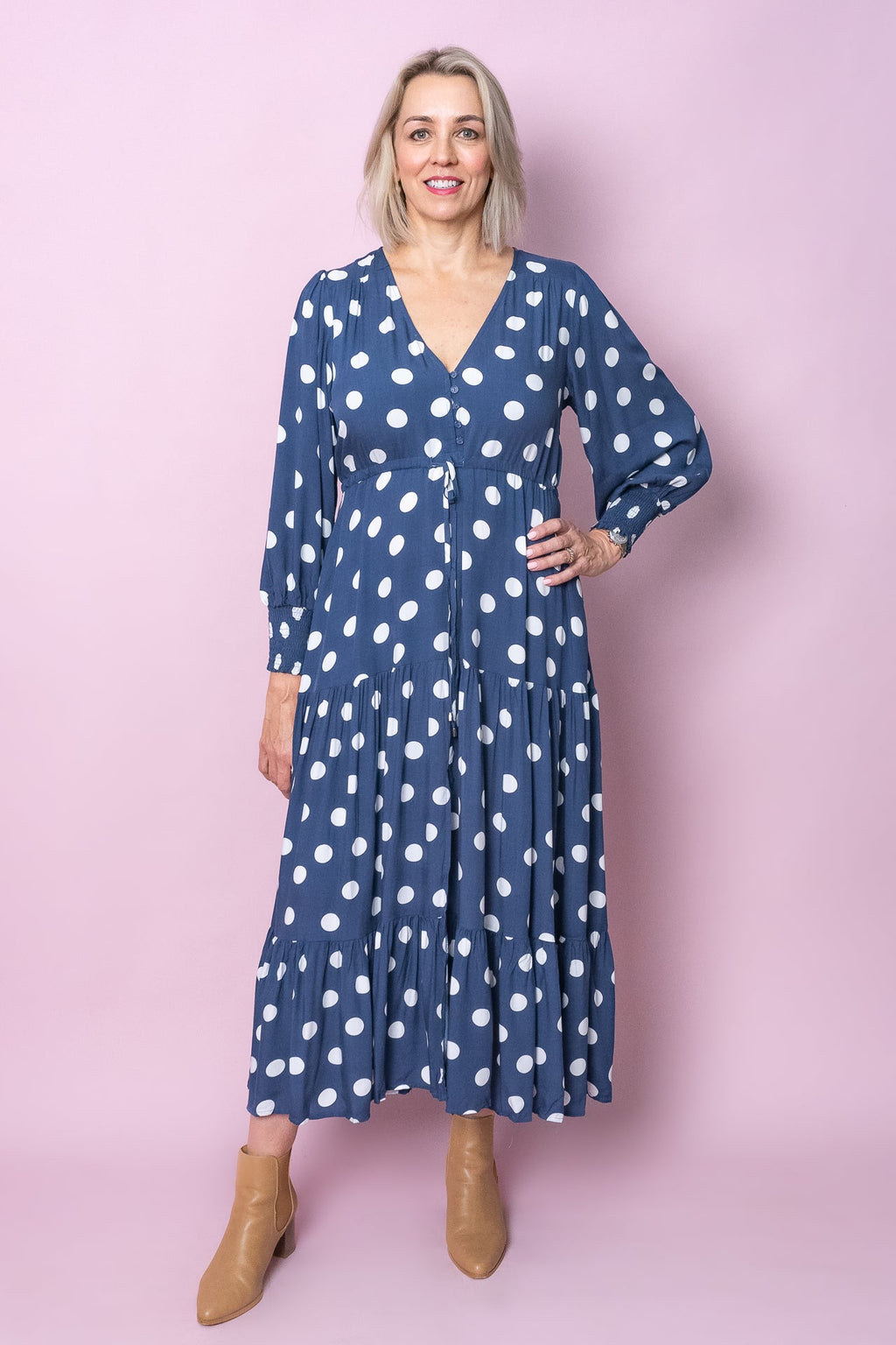 Franco Maxi Dress in Navy