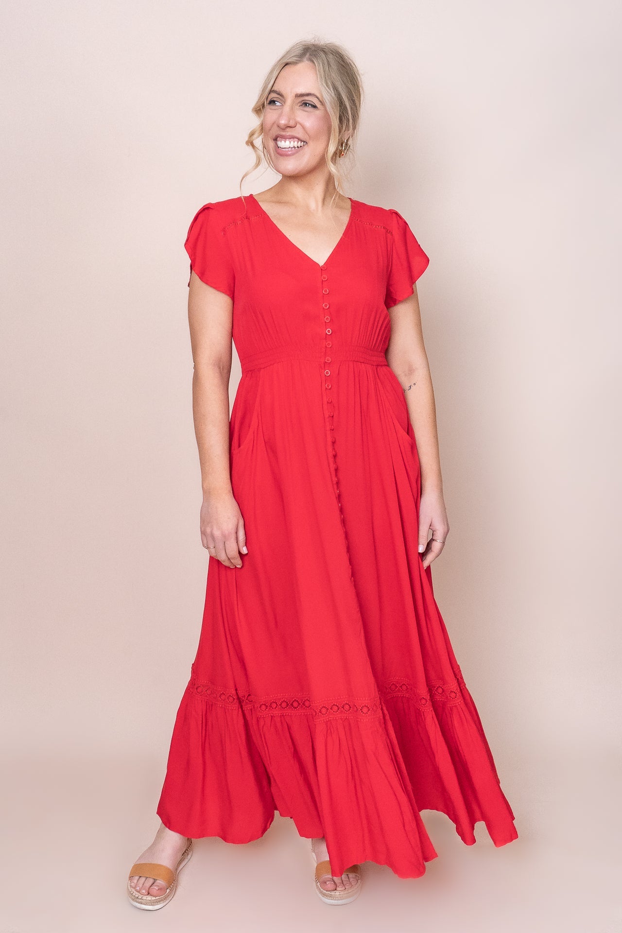 Fernie Maxi Dress in Red