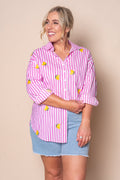 Gillian Striped Shirt in Pink