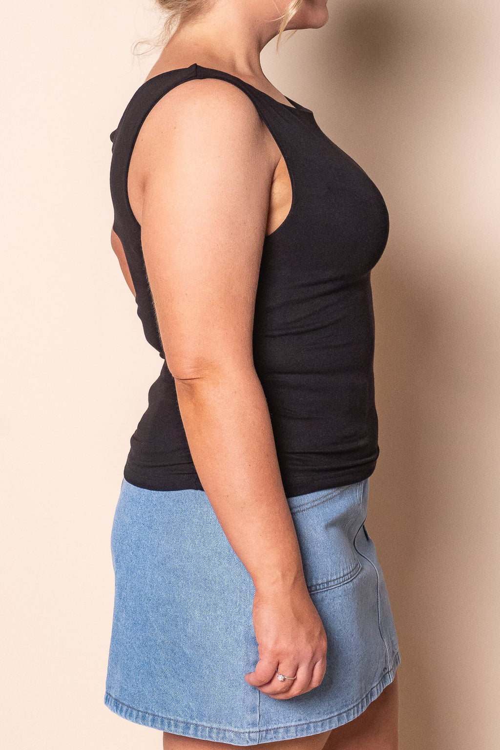 Kylie Off Shoulder Top in Black - All About Eve