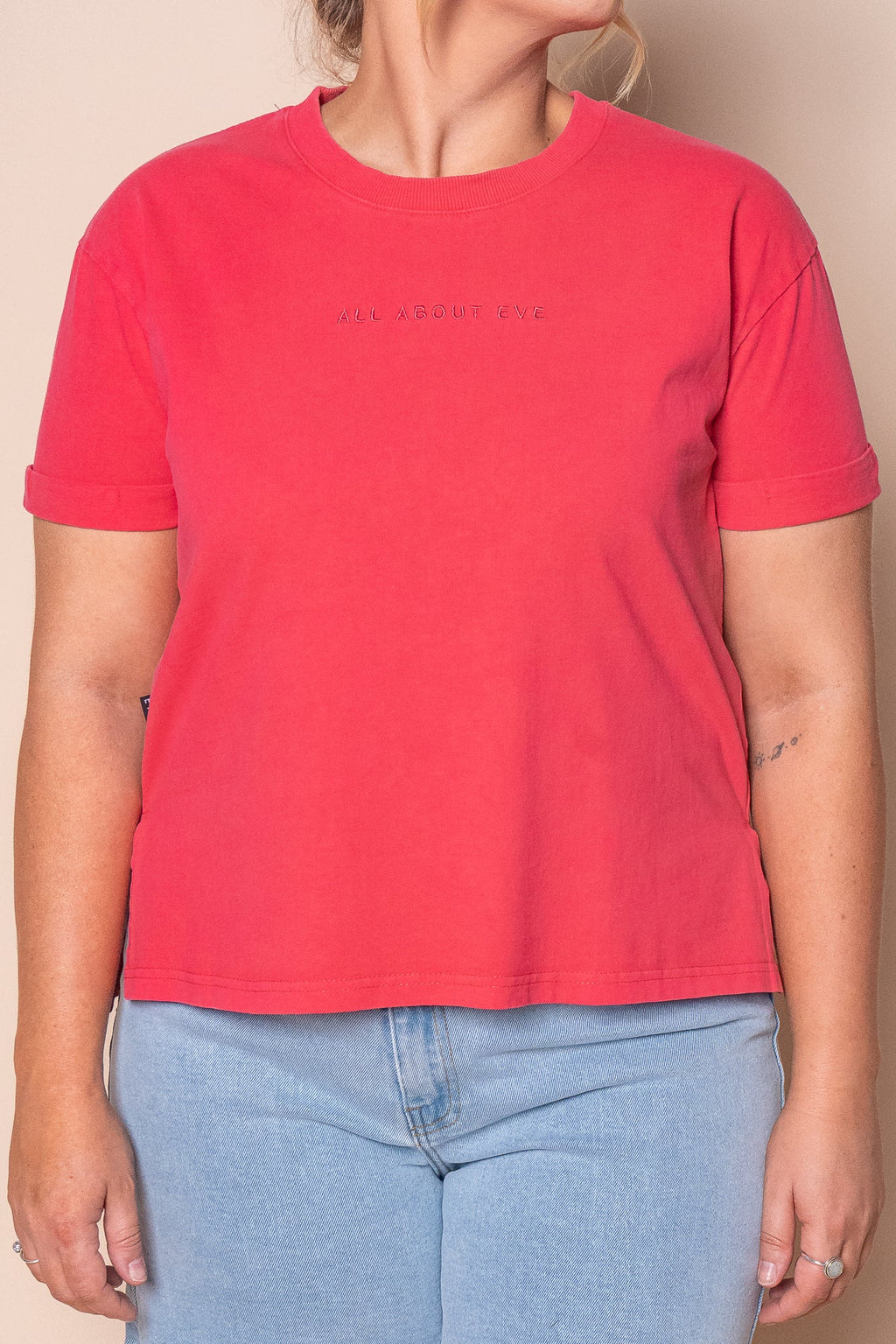 AAE Washed Tee in Berry - All About Eve