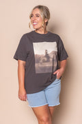 Yellowstone Relaxed Tee in Charcoal - All About Eve