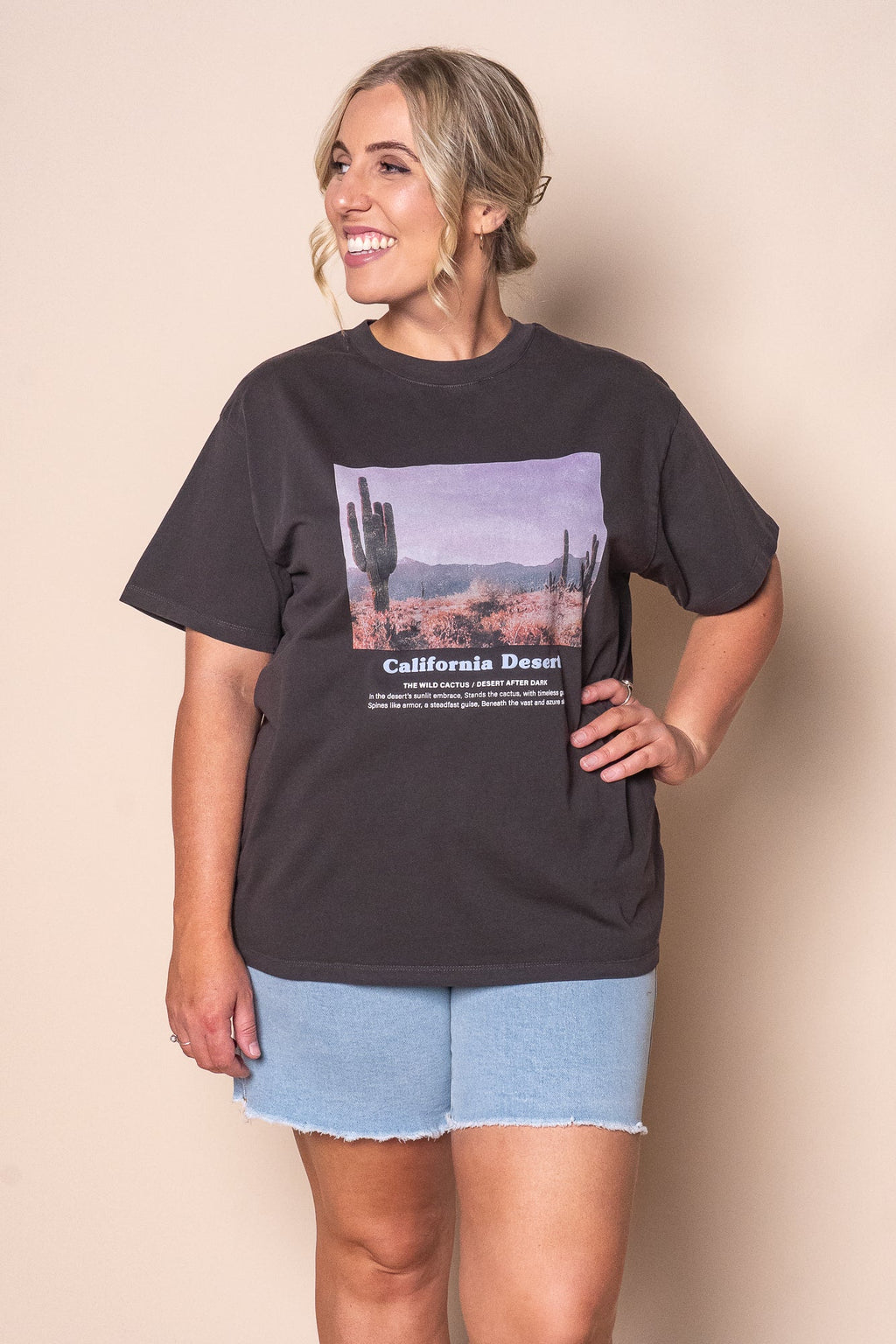 Liberty Road Relaxed Tee in Washed Black - All About Eve