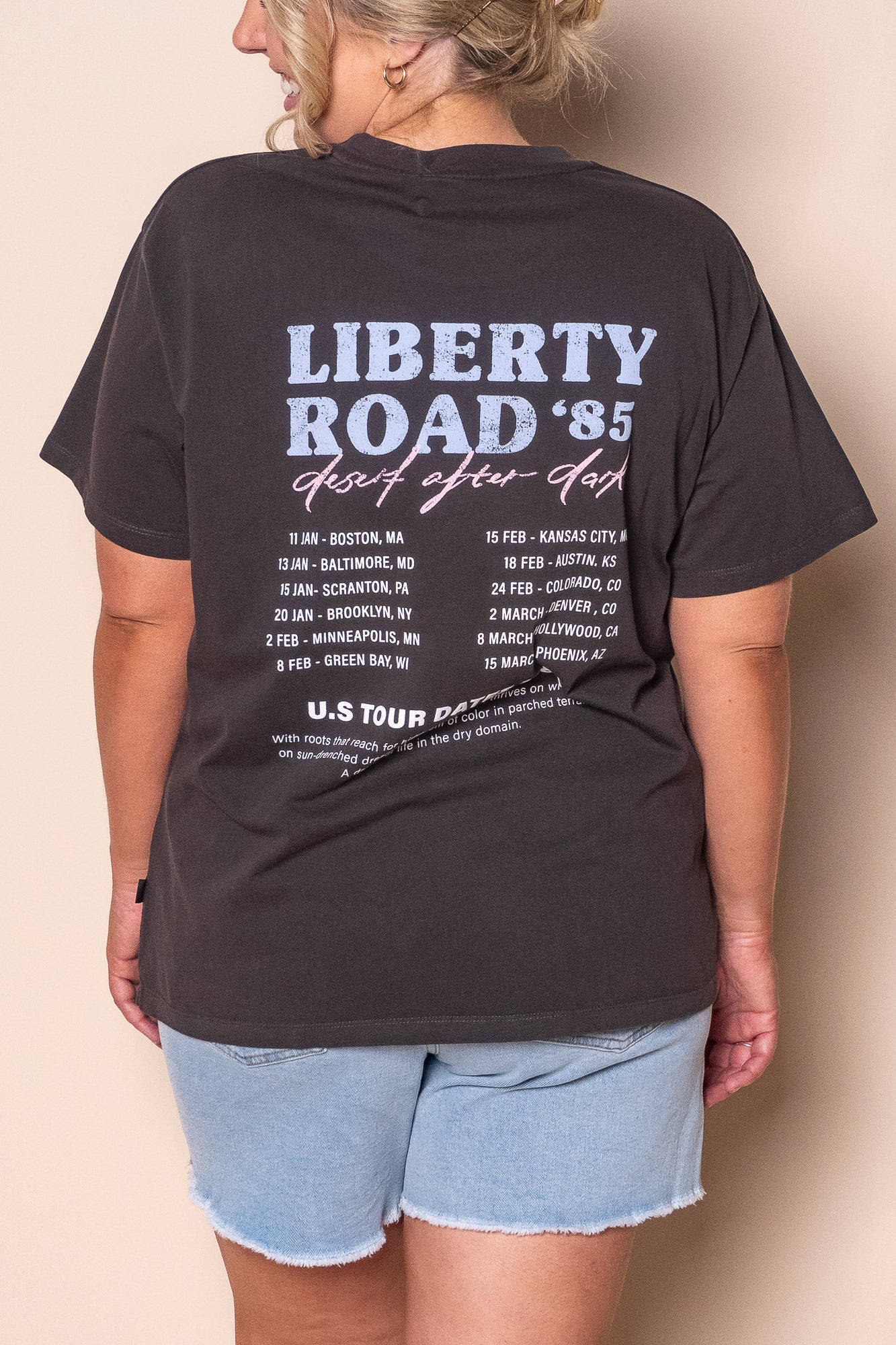 Liberty Road Relaxed Tee in Washed Black - All About Eve
