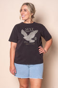 Hand Drawn Tee in Washed Black - Silent Theory