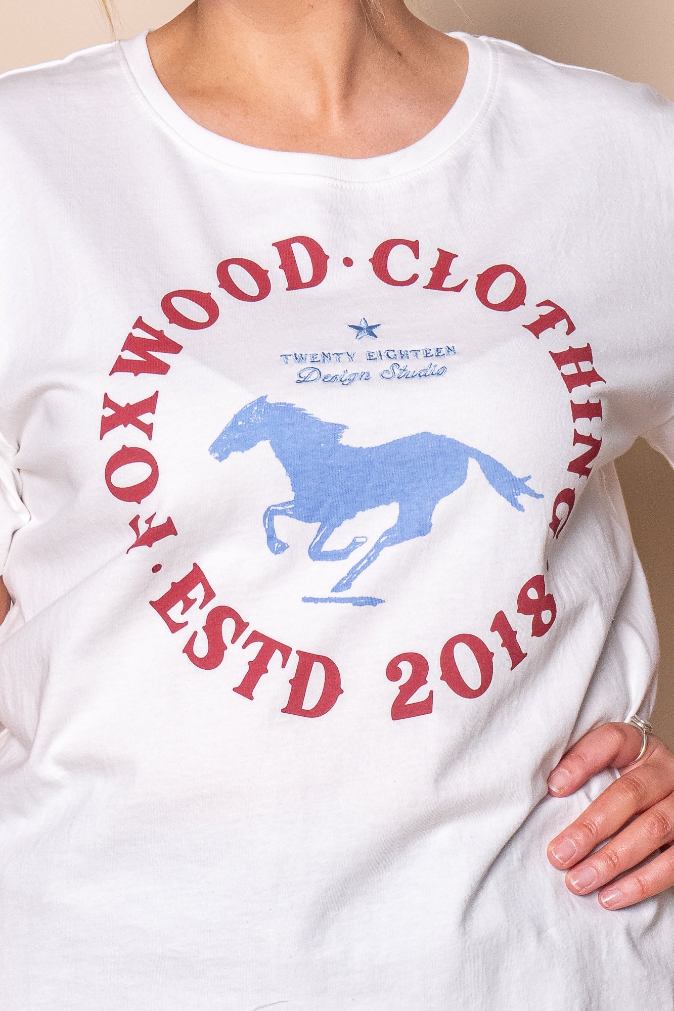 ESTD 2018 Tee in Vintage White - Foxwood