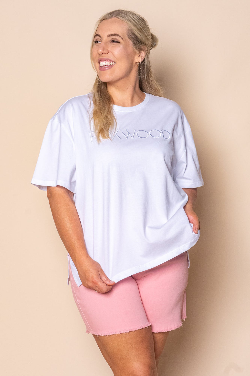 Simplified Tee in White - Foxwood