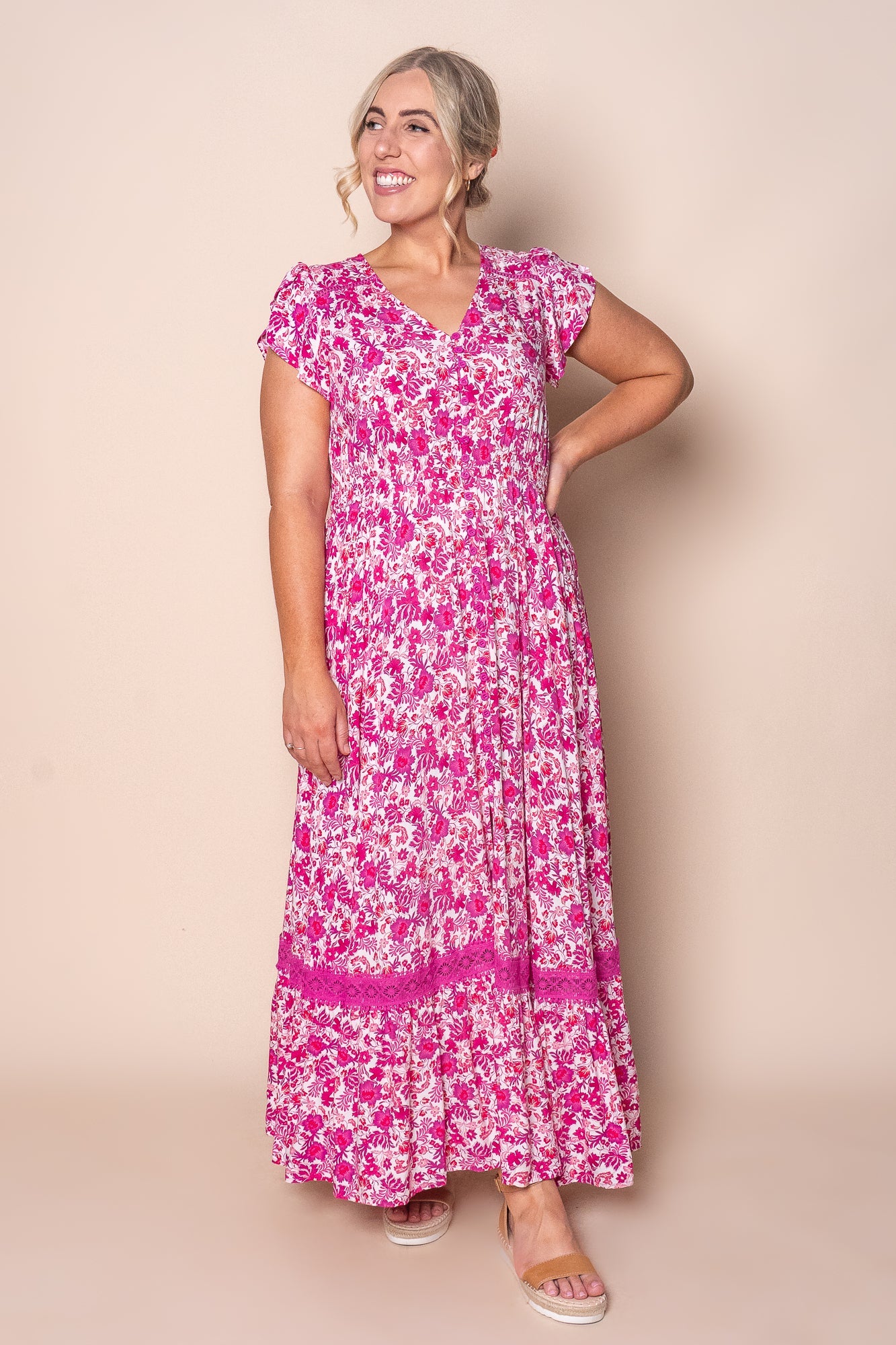 Merridy Maxi Dress in Pink