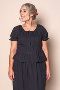 Tiana Top in Black - Foxwood