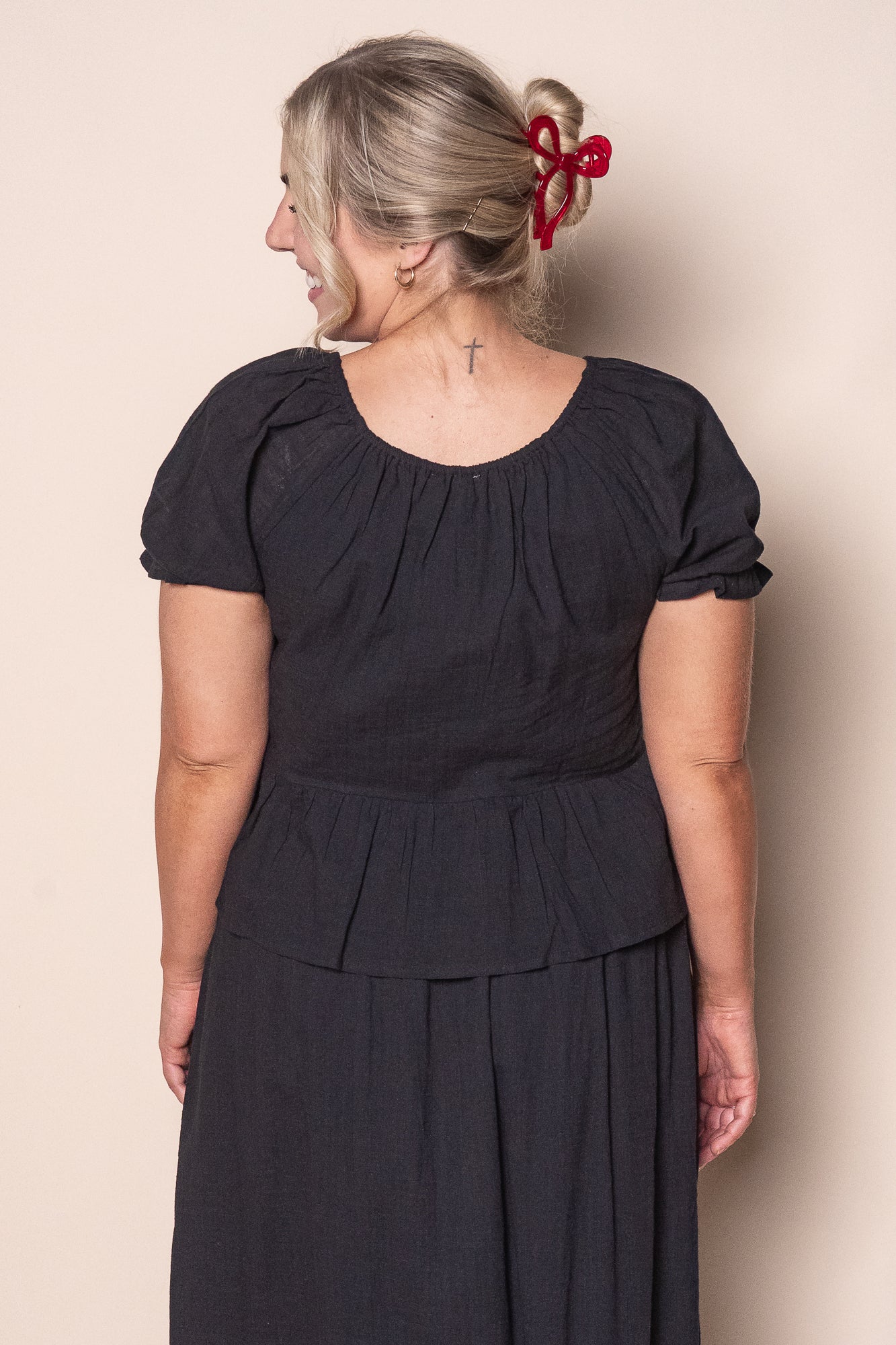 Tiana Top in Black - Foxwood