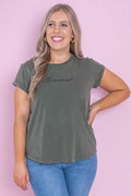 Signature Tee in Khaki - Foxwood
