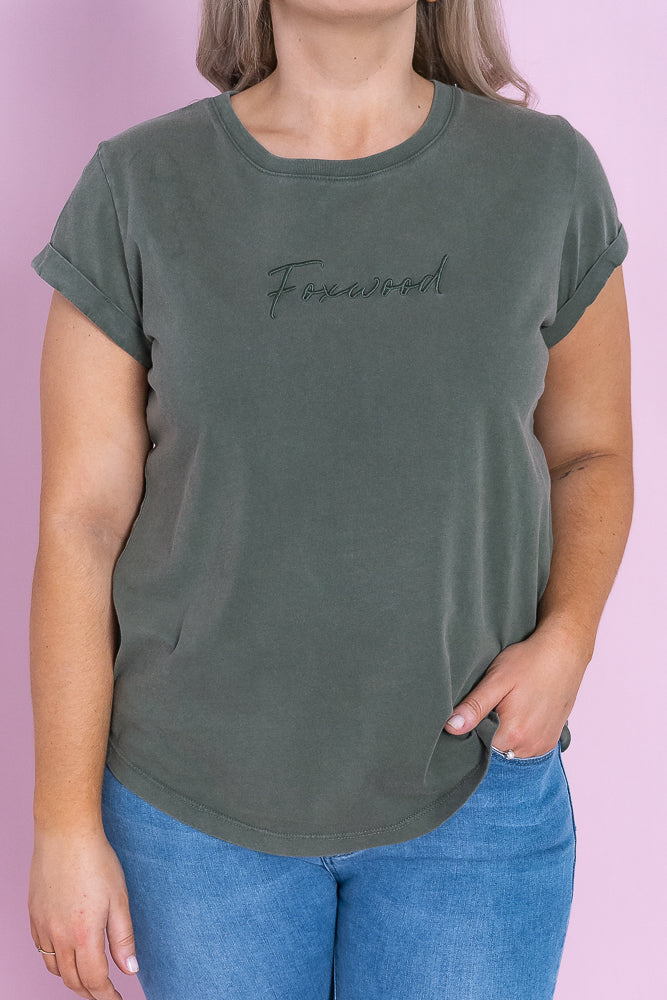 Signature Tee in Khaki - Foxwood