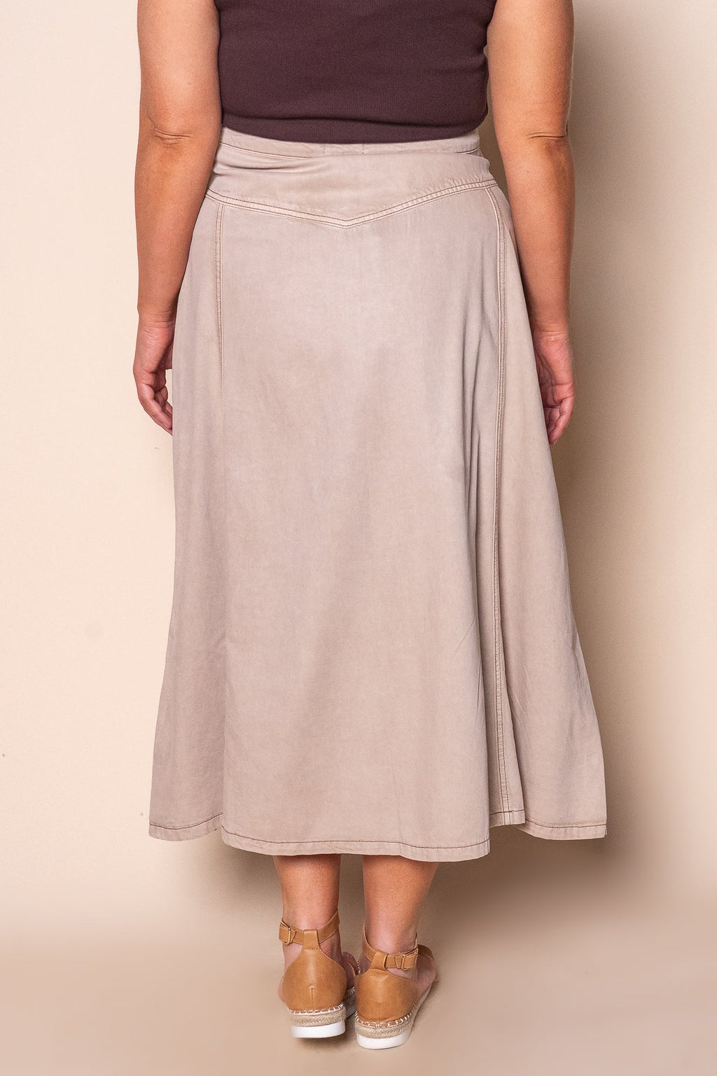 Cove Maxi Skirt in Beige - Silent Theory