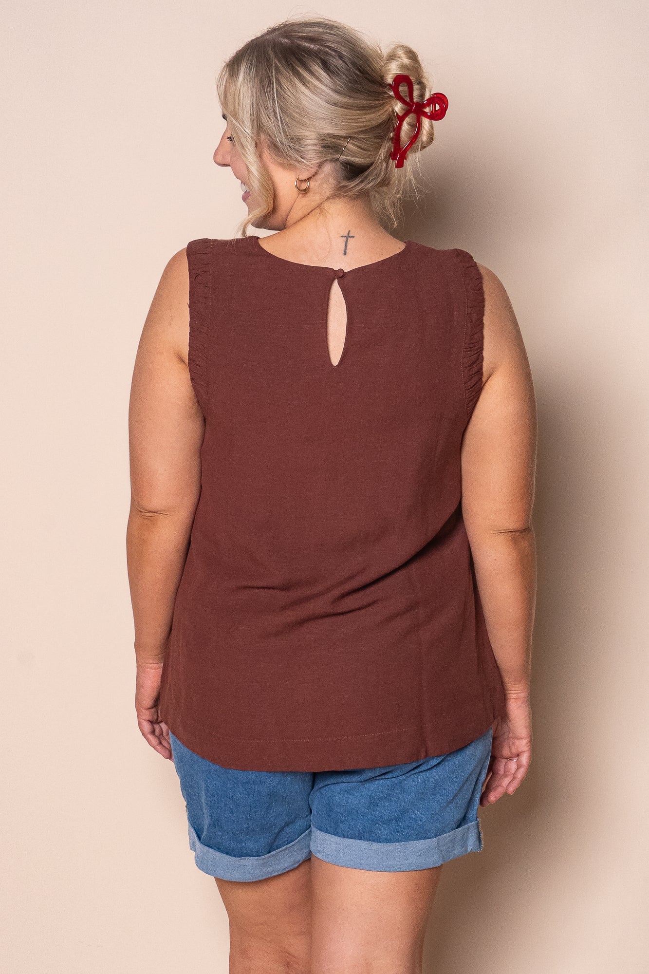 Bermuda Top in Chocolate - Foxwood