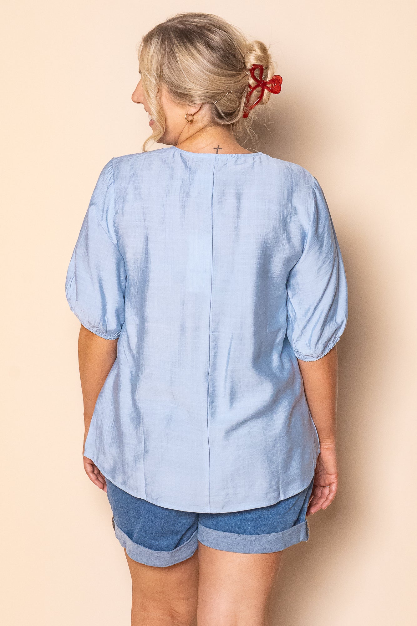 Quenby Top in Baby Blue