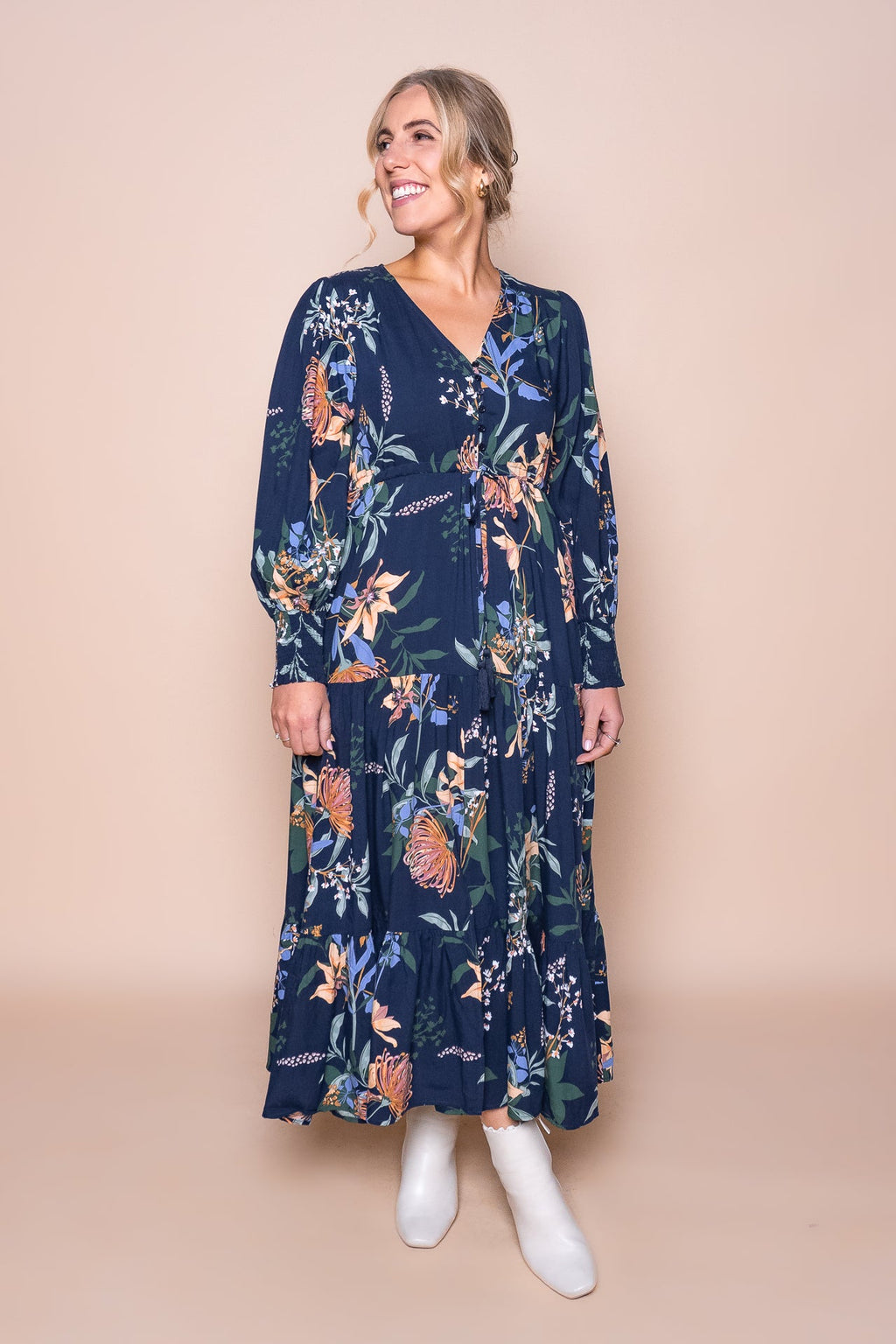 Jacinda Maxi Dress in Navy