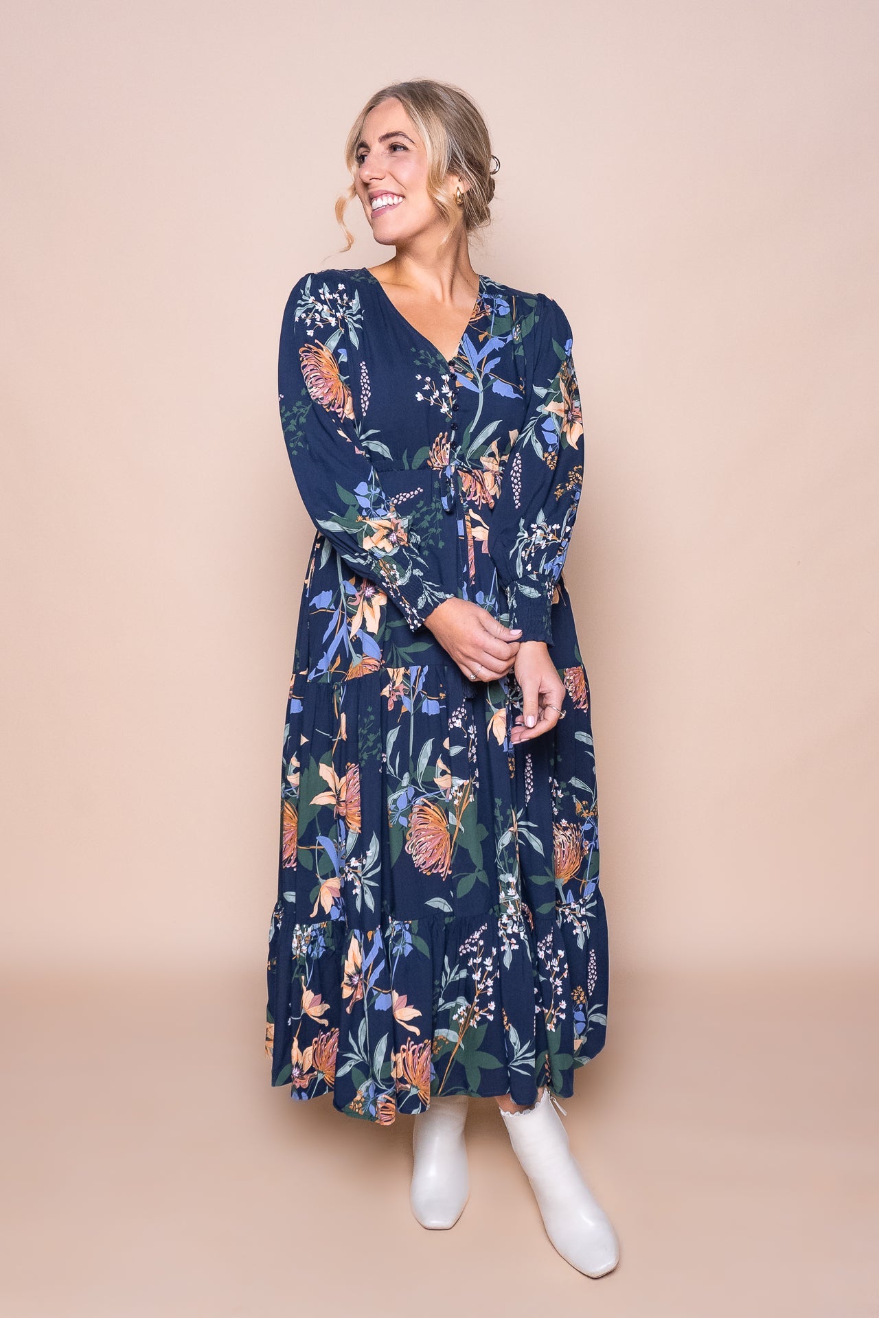 Jacinda Maxi Dress in Navy
