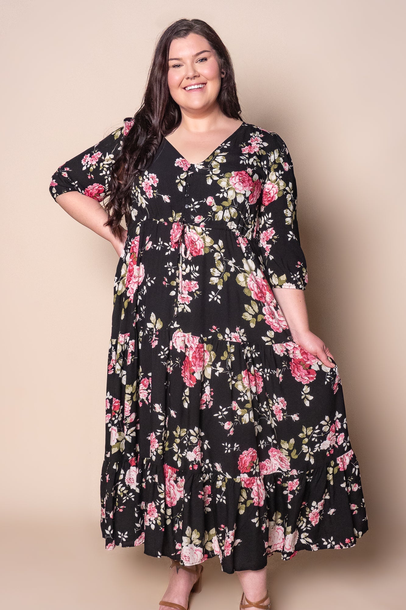 Sofia Maxi Dress in Black