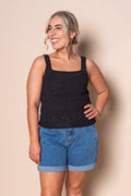 Polperro Knit Top in Black - Foxwood