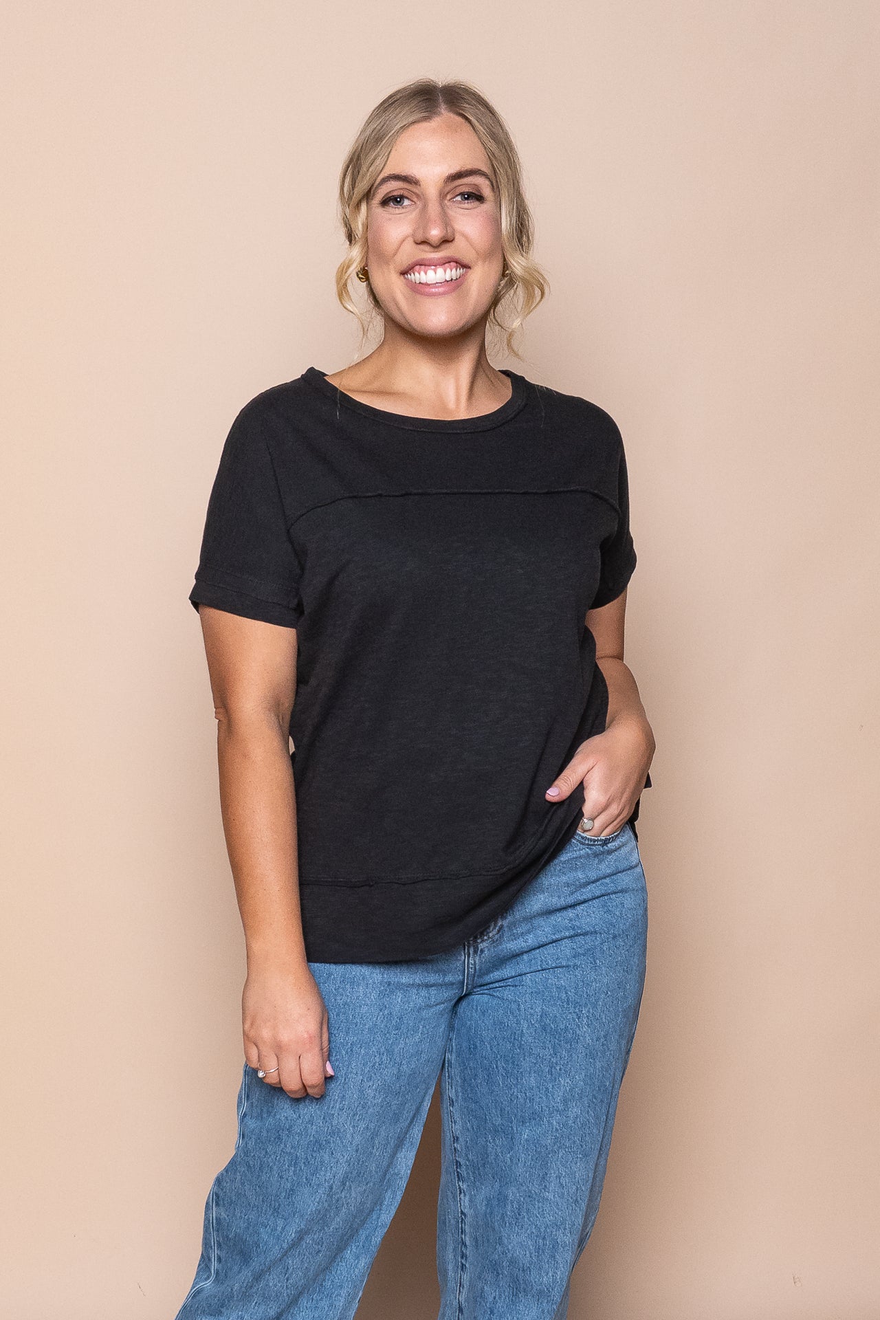Allison Tee in Black - Foxwood